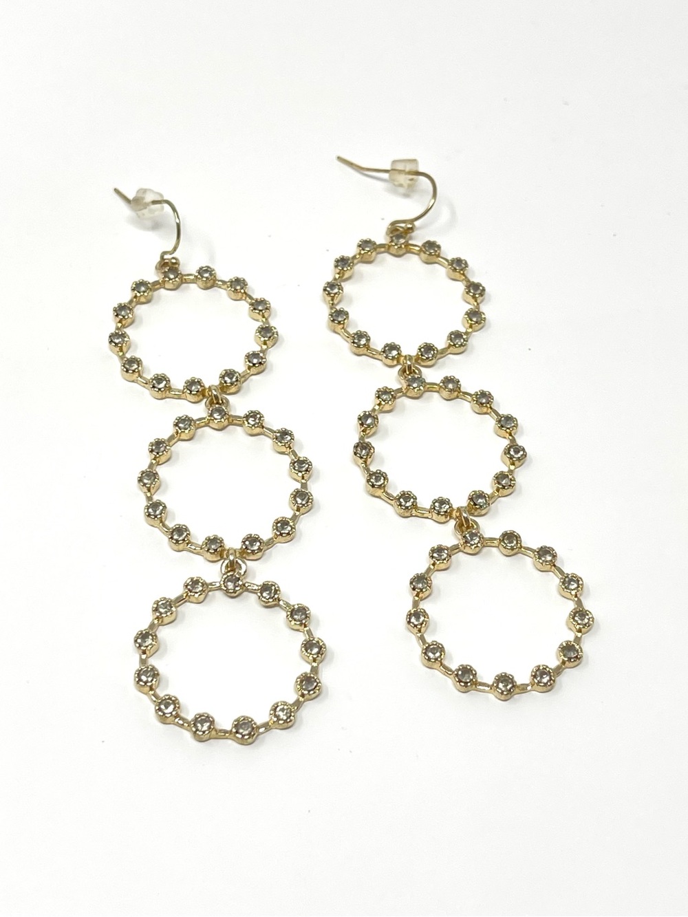 New Anthropologie Circle Marian Drop Earrings - Picture 4 of 8